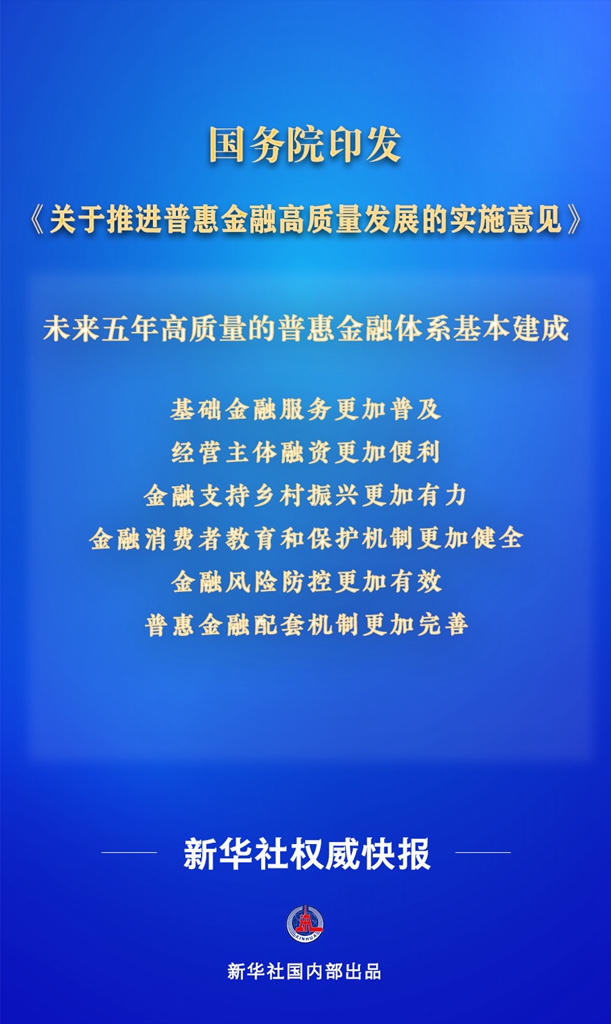 新聞分析:我國(guó)明確普惠金融高質(zhì)量發(fā)展目標(biāo) 推動(dòng)重點(diǎn)領(lǐng)域信貸服務(wù)提質(zhì)增效