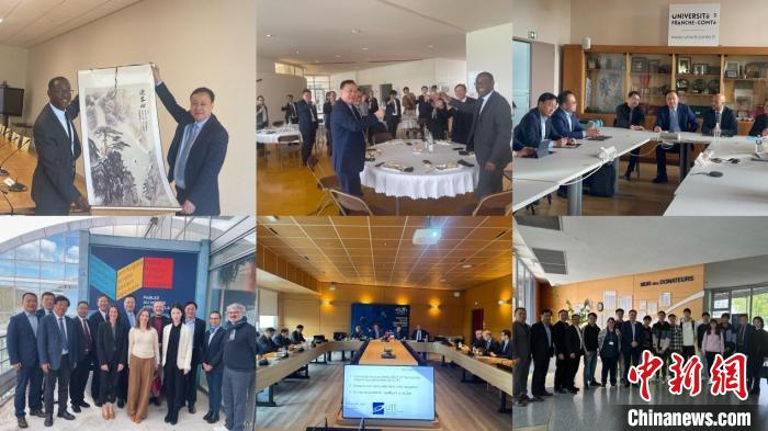 圖為法國(guó)站訪問留影?！“不沾髮W(xué)供圖。