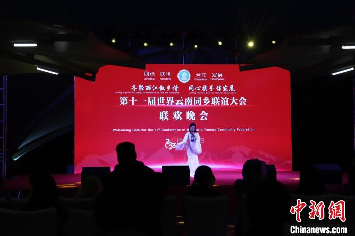 圖為第十一屆世界云南同鄉(xiāng)聯(lián)誼大會舉辦聯(lián)歡晚會?！〈抻澜?攝