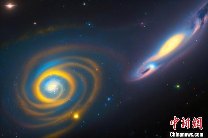 本星系群的三維藝術(shù)圖?！≈锌圃簢?guó)家天文臺(tái) 供圖