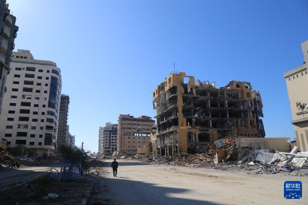 這是1月25日拍攝的加沙城一角。新華社發(fā)