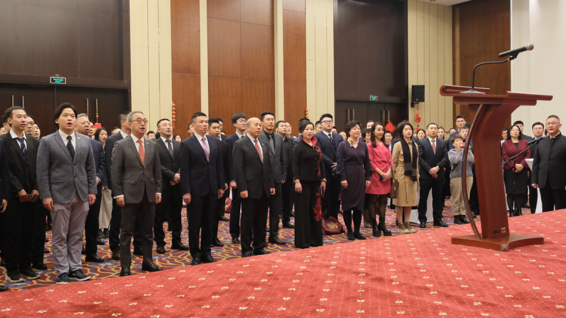 駐白俄羅斯使館2024年新春招待會(huì)現(xiàn)場(chǎng)。 駐白俄羅斯使館供圖