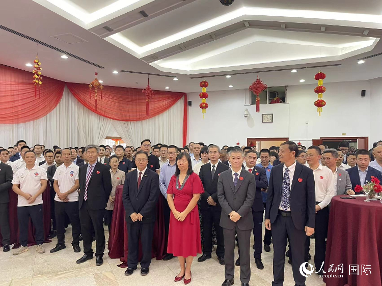 駐尼日利亞使館春節(jié)招待會(huì)現(xiàn)場(chǎng)。人民網(wǎng)記者 姜宣攝