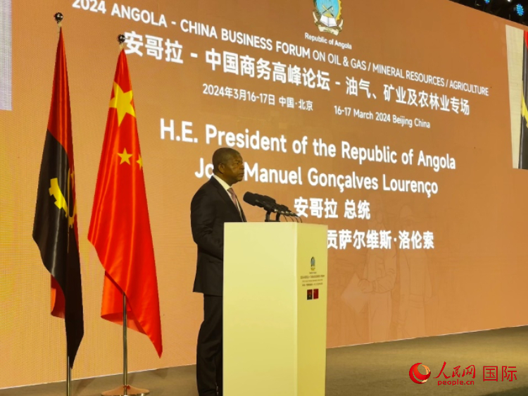 安哥拉總統(tǒng)若昂·曼努埃爾·貢薩爾維斯·洛倫索。人民網(wǎng)記者 張榮攝