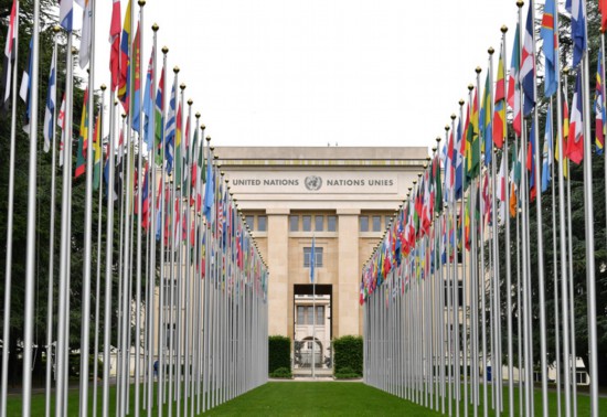 這是2023年5月21日在瑞士日內(nèi)瓦拍攝的聯(lián)合國萬國宮。新華社記者連漪攝