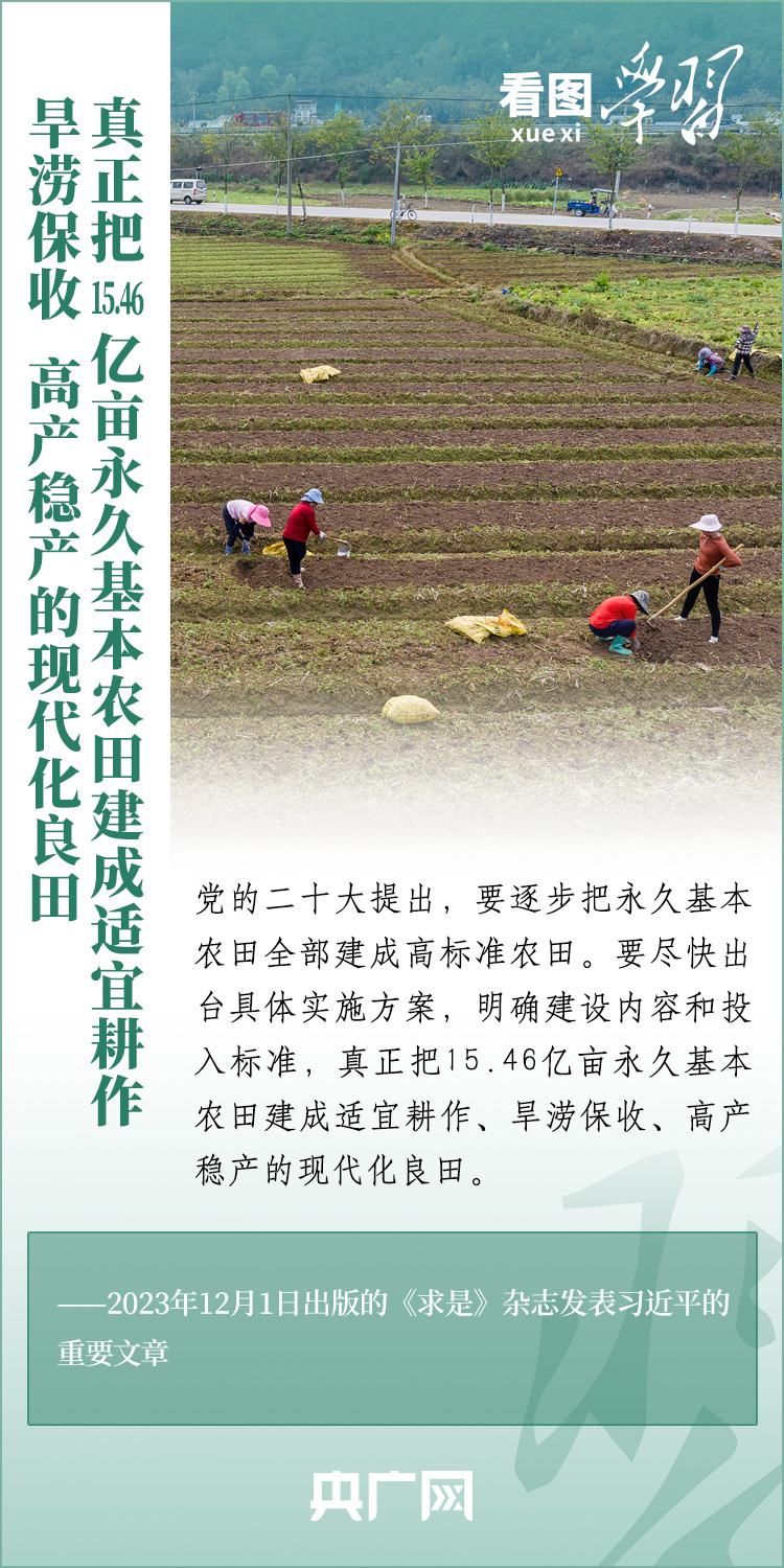 看圖學(xué)習(xí)丨推廣良田、良種、良法、良機(jī) 給農(nóng)業(yè)現(xiàn)代化插上科技的翅膀