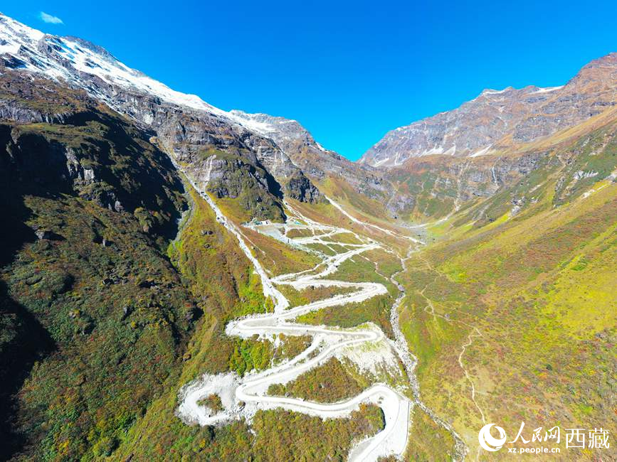 圖為西藏林芝市墨脫縣境內(nèi)，植被隨山體升高而變化。