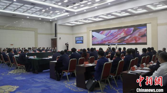 圖為部省共同打造青海綠色有機農(nóng)畜產(chǎn)品輸出地推進(jìn)會議現(xiàn)場?！±罱瓕?攝