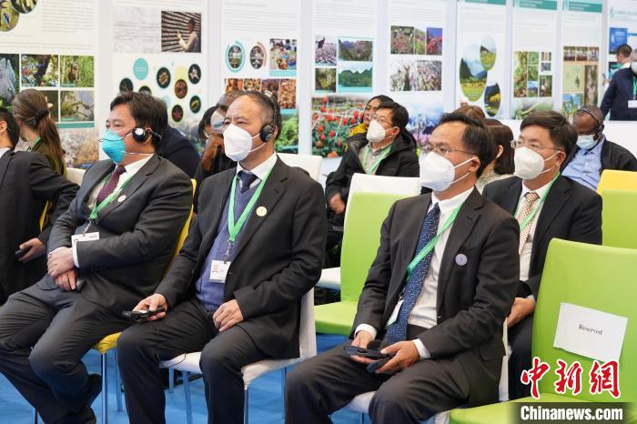 圖為極小種群物種和生物多樣性保護邊會現(xiàn)場?！≡颇鲜×謽I(yè)和草原局供圖