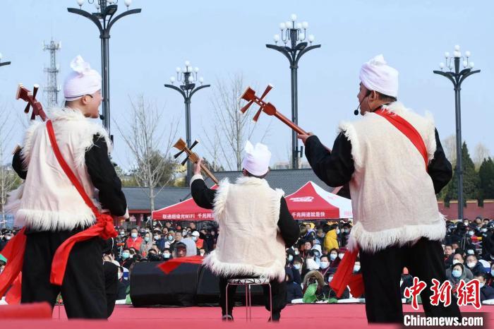 圖為陜北說書展演。　梁照曾 攝