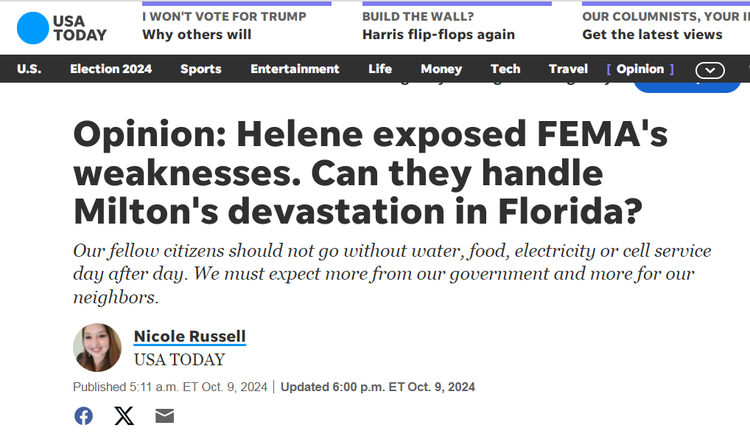 美媒:颶風(fēng)肆虐折射出美國基礎(chǔ)設(shè)施薄弱弊端