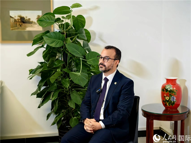 巴西文化部副部長卡西修斯·羅薩接受人民網(wǎng)專訪。人民網(wǎng)記者 符園園攝