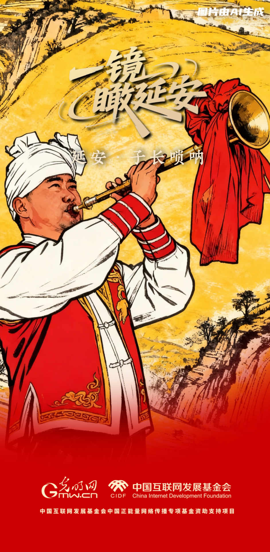 【一鏡瞰延安·AI海報】跟著這些非遺文化，感受老區(qū)風土人情