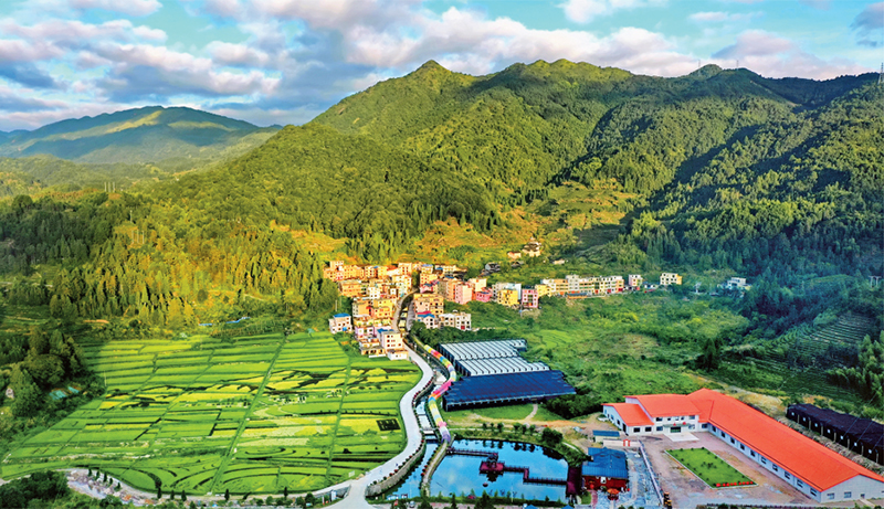 林茂田豐、天藍水清的“七彩”后洋村。 寧德市委宣傳部供圖 （2023年第24期《求是》雜志刊發(fā)）