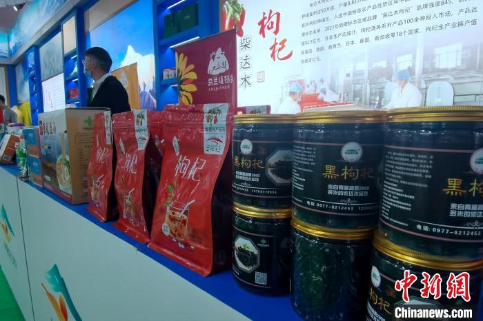 圖為柴達(dá)木枸杞參展?！±铍h 攝