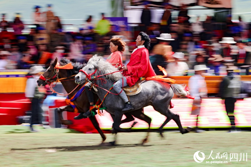 馬術(shù)表演現(xiàn)場(chǎng)。洛絨尼瑪攝
