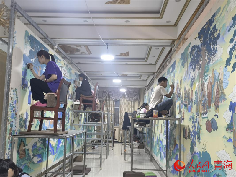 龍樹畫院傳習(xí)室。人民網(wǎng) 馬可欣攝