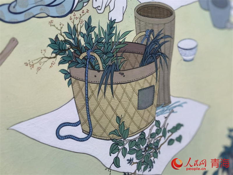 唐卡繪畫作品。人民網(wǎng) 馬可欣攝