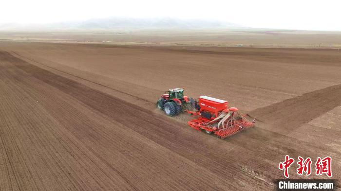 青海貴南牧場(chǎng)：萬(wàn)畝青稞種植基地播種忙