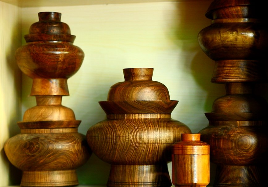 藏地木碗成品。