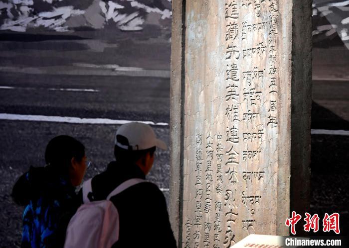 圖為5月18日，觀眾正在欣賞展覽?！±盍?攝